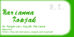 marianna kopjak business card